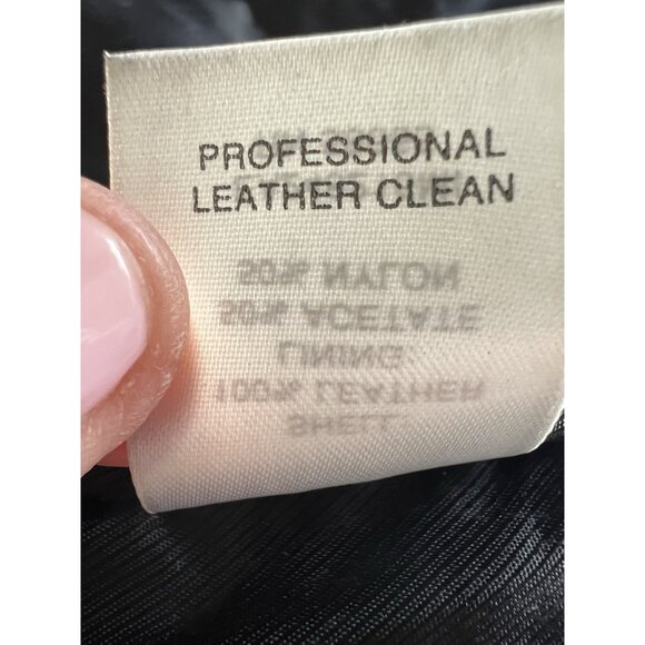 Classiques Entier Nordstrom black supple leather swing coat preppy business L - Picture 10 of 10